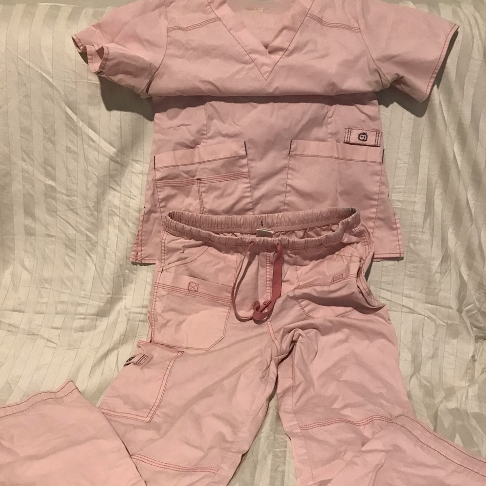 Tall WonderWink Flex Pink scrub set
